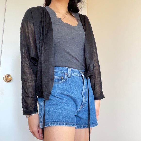 Sheer Black Blouse - Picture 4 of 5